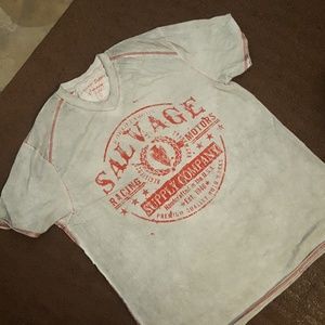 Mens Salvage V- neck short sleeve T-shirt